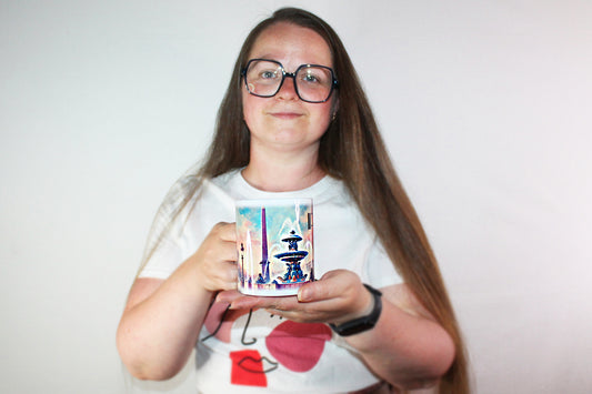 Tasse avec la Place de la Concorde en style aquarelle — Paris | Design artistique par Anna Mamchur — 007PAA01M