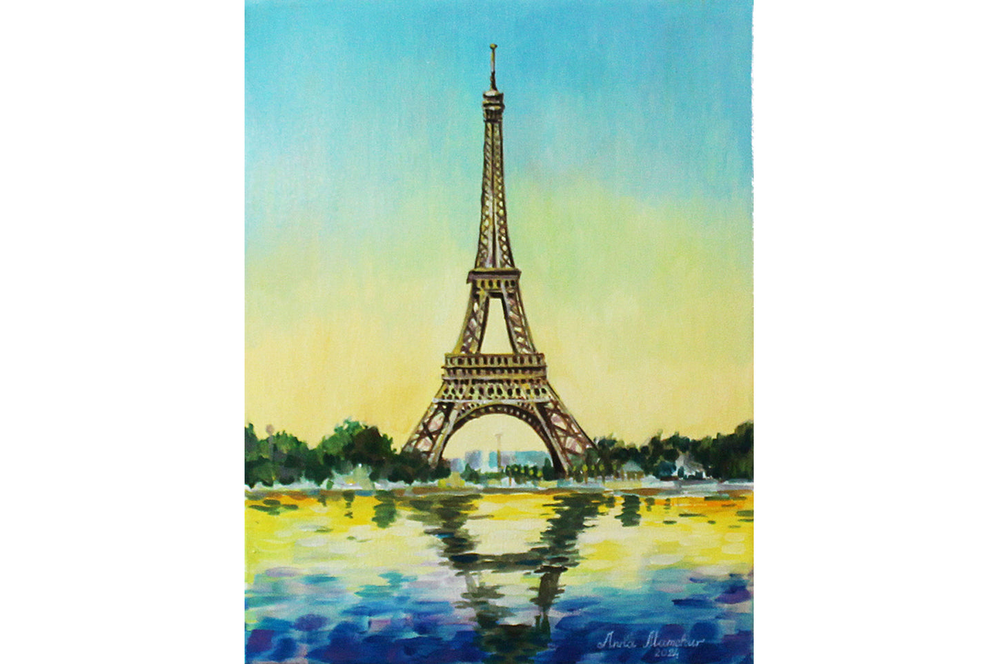 Reflets de Paris — peinture originale